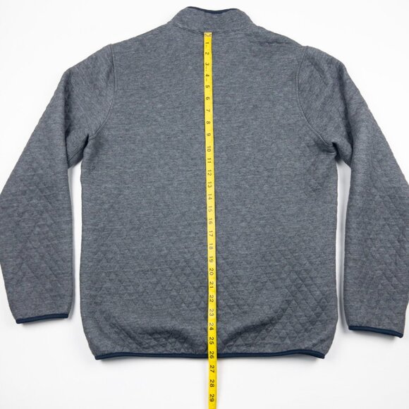 Marine Layer Corbet Pullover Men's Medium Reversible Quilted Snap Blue Gray - Picture 13 of 16